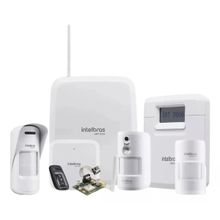 Kit Amt 8000 S/ Fio Sensores Gprs Teclado E Sirene Intelbras