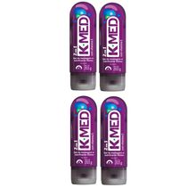 Kit com 4 Kmed 2 Em 1 Lubrificante Íntimo Cimed 200ml Gel Massagem Prazer Sexual