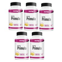 Kit com 5 Óleo de Prímula Beleza e A Saúde da Mulher Duom 120 Cápsulas Combate Stess, Ansiedade, Nervosismo, TPM e Menop