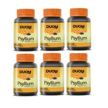 Kit com 6 Psyllium Com Laranja, Ameixa e Tamarindo Duom 60 Cápsulas