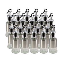 Kit 20 Azeiteiro Vinagreiro Recipiente em Vidro e Inox com Bico Dosador