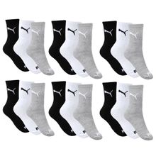 Kit 18 Pares de Meia Puma Esportiva Cano Médio Feminino - Mescla