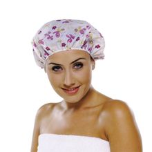 4 Touca Plástica Descartável Banho Cabelo Sanfonada