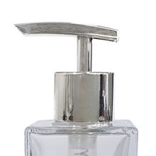 1 Saboneteira Cubo 100ml Vidro Bico Prata