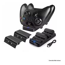 Carregador Dual Power Dock com 2 Baterias para Controle Xbox One Dobe 300mah