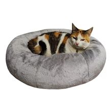 Caminha De Pelúcia Pet Redonda Para Cachorros E Gatos 50x50