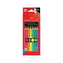 EcoLápis de Cor Regular 10 Cores NEON - Faber Castell