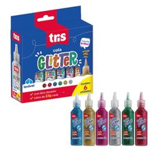 COLA GLITER COLORIDA 23G CORES SORTIDAS COM 6 UNIDADES TRIS