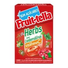 Perfetti Bala Fruitella Herbs Sabor Cranberry & Ervas com Vitamina C 25 gr