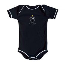 Body Atlético MG Manga Curta Preto Oficial - Torcida Baby