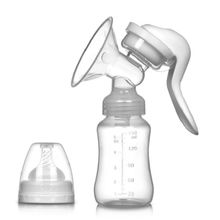 Bomba de tirar leite materno manual vira mamadeira com bico silicone 150ML