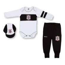 Conjunto Longo Corinthians Body com Boné Oficial
