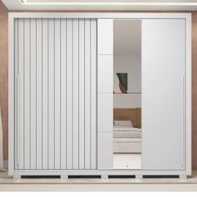 Guarda Roupa Casal 2 Portas 4 Gavetas Romanus Branco Caemmun
