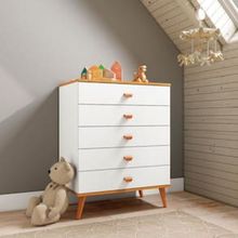 Cômoda Infantil Bartira Ternura com 5 Gavetas - 70,8cm de largura