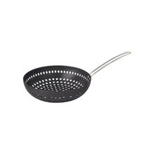 Grelha Wok Furada Alum 26Cm Com Cabo