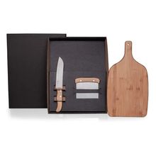 Kit Para Cozinha Em Bambu - Inox - 3 Peças