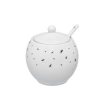 Açucareiro de Porcelana com Colher Formiguinha 350 ml