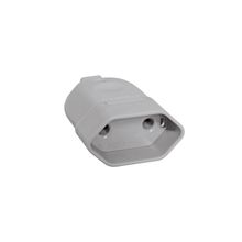 Plugue fêmea 2P 10A 250V~ cor cinza