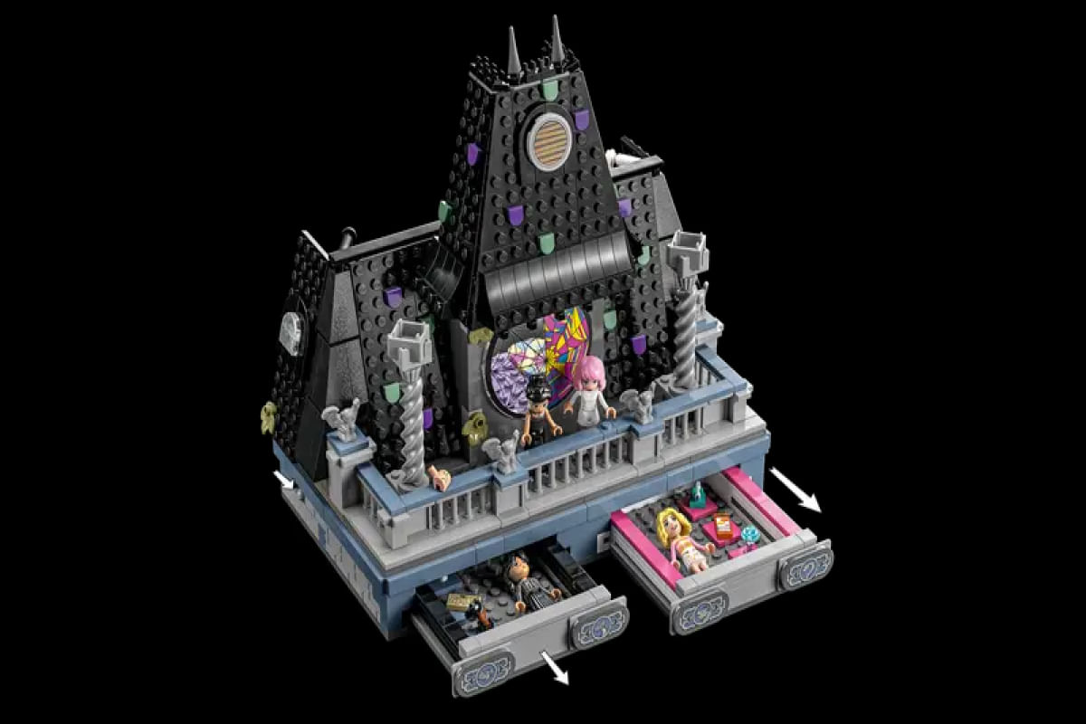 『新品』WANTKEY BOXTOP SC25 BRICK 5th anniv. Blocos de Montar - Wednesday - Wandinha e o dormitorio de Enid