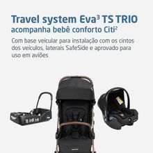Travel System Carrinho Eva³ TRIO Essential Black - Maxi-Cosi