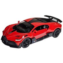 Miniatura Bugatti Divo Kinsmart 1/36 Metal e Fricção Vermelha