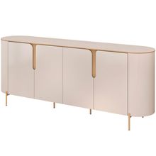 Aparador Buffet Para Sala de Jantar 4 Portas Orgânico Lia D05 Off White - Lyam Decor