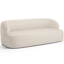 Sofá 2 Lugares Curvo Orgânico Para Sala Living 150cm Barolo L06 Linho Mescla - Lyam Decor