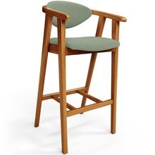 Banqueta Alta Para Cozinha Bancada Bar Sala de Jantar Fixa Cecília L02 Bouclê Oliva - Lyam