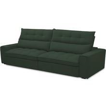 Sofá Retrátil Reclinável Para Sala de Estar Living 290cm Dimas F04 Veludo Verde - Lyam Decor