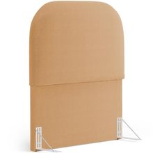 Cabeceira Cama Box 100cm Orgânica Lanna W01 Bouclê Mostarda - Lyam Decor