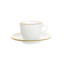 Xicara Café Matte com Borda Dourada 85Ml 4 Peças
