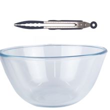 Saladeira em vidro Borosilicato 2.5 L  23x10,5  com pegador
