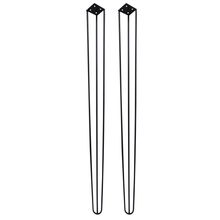 Kit 2 Pés de Metal 90 CM Hairpin Legs Aparador e Mesa de Canto Preto G41