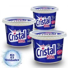 Kit 3 Saponáceo Em Pasta Cristal Rosa 500G