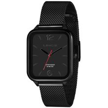 Relógio Lince Masculino Ref: Mqna213l34 Pgpx Retangular Mesh Black