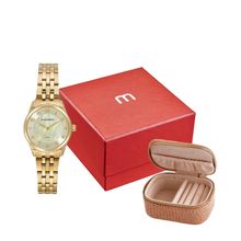 Relogio Mondaine Feminino Ref: 32804lpmkde1 Dourado + Porta Joias