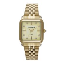Relogio Mondaine Feminino Ref: 32843lpmvde1 Retangular Dourado