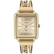 Relógio Euro Feminino Ref: Eu2035ywq/4d Bracelete Retangular Dourado