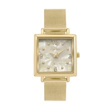 Relógio Condor Feminino Ref: Co2035nhq/4x Retangular Mesh Dourado