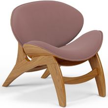 Poltrona Decorativa Orgânica Sala Living Kadosh L02 Suede Rosê - Lyam Decor