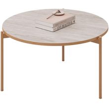 Mesa De Centro Decorativa Sala de Estar Industrial Ellie D05 Quartzo - Lyam Decor