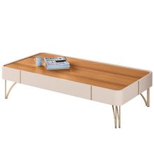 Mesa de Centro Decorativa Sala de Estar Harmony B01 Off White Cinamomo - Lyam Decor