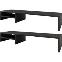 Kit 02 Suportes Para Monitor Stand Home Office Lap 90 cm L03 Preto - Lyam