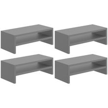 Kit 04 Suportes Para Monitor Stand Home Office Lap 63 cm L03 Cinza - Lyam