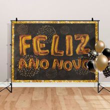 1 Painel TNT Feliz Ano Novo Fundo Foto Vídeo 100x140
