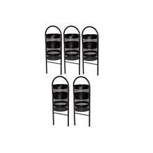 Kit 5 Lixeiras para Pátios Parques Redonda em Tela de Moeda