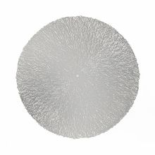 Lugar Americano de Plástico C/ 4 Peças Columbus Prateado 38cm Lyor