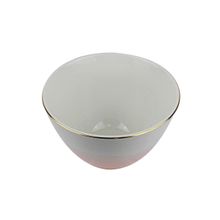 Tigela Gaia Rosa C/ Borda Dourada 14x9cm We Make