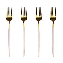 Jogo Garfos Slim Rosa/Dourado C/ 4PCS We Make