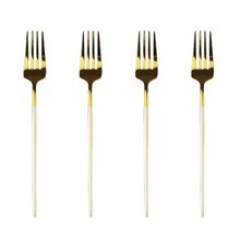 Jogo Garfos Slim Prata/Dourado Com 4PCS We Make